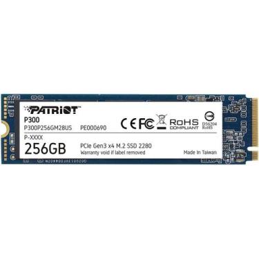 Imagem de SSD Patriot P300, 256GB, M.2 NVME, Leitura 1700MBs e Gravação 1100MBs,
