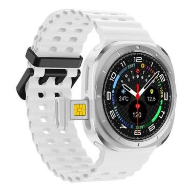 Imagem de Relógio Smartwatch Hw S12 Call 5g Chip Gps Câmera Howear, Prata