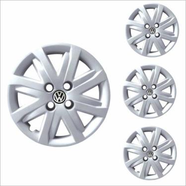 Imagem de Jogo Calota Aro 14 Gol Voyage Saveiro G5 2012 2013 Volkswagen + Emblem