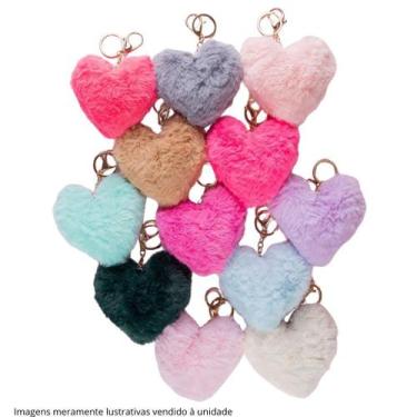 Imagem de Chaveiro Plush Coracao Cores Sortidas A Unidade - Brasfoot