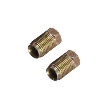 Imagem de Par Porca Cano Freio 3/16 D10 F100 F1000 Chave 3/8 24 Fios - PL PARTS