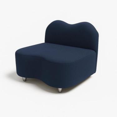 Imagem de Cama Pet Mel Estofada para Cães e Gatos com Encosto Cor Azul Marinho 5