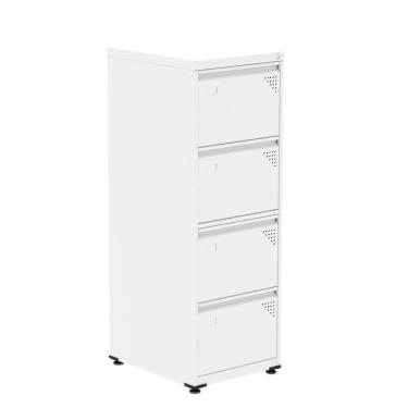 Imagem de Arquivo De Aço 4 Gavetas Pandin Para Pasta Suspensa Com Chave Escritório Branco