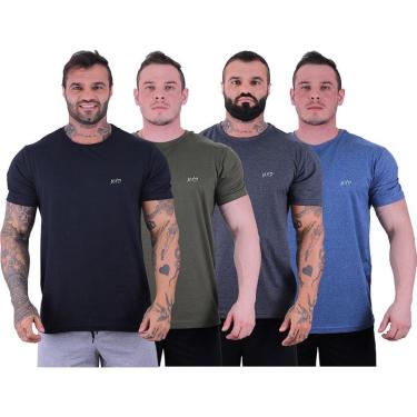 Imagem de Kit 4 Camiseta Tradicional Masculina MXD Concei Grife Básico Cor:;Tamanho:G;Gênero:Masc...