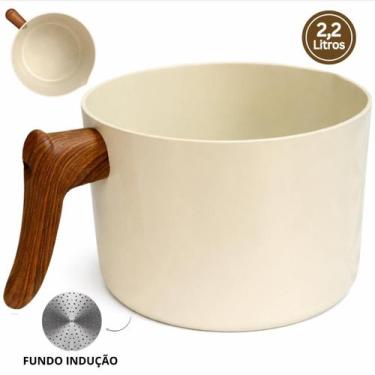Imagem de Leiteira Fervedor Fogão De Indução Caneco Cerâmica Antiaderente 16cm 2