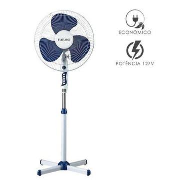Imagem de Ventilador De Coluna 127v 3 Pas 40cm Potente Branco/azul - Futuro Bras