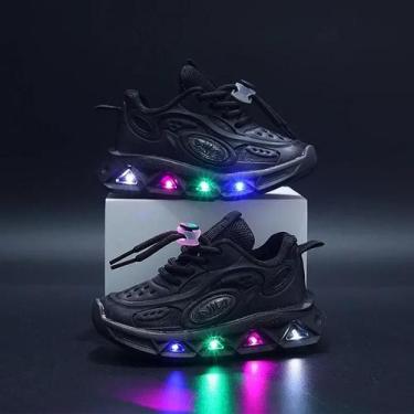 Imagem de Tênis Clunky Com Luzes Para Meninos E Meninas, Calçados De Bebê Com So