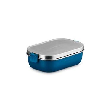 Imagem de LANCHEIRA HERMÉTICA LE CREUSET ON THE GO 900ML EM AÇO INOXIDÁVEL DEEP TEAL  41069226420001
