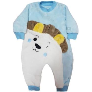 Imagem de Macacão Luxo Pelo Bebê Menino Bordado Inverno Lessa B8922 - Lessa Kids
