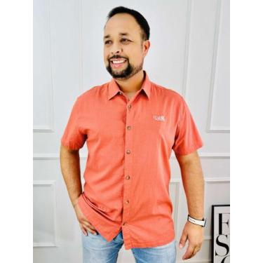 Imagem de Camisa Masculina Linho Manga Curta 118003 91110041 - Broken Rules, Sal