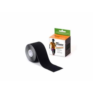 Imagem de Bandagem Neuromuscular Elástica Adesiva - 5m X 5cm, Preto - Tmax
