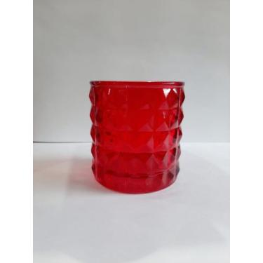 Imagem de Castiçal de Vidro Texturado 3D Triângulo Invertido - Rio Master