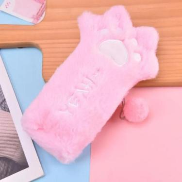 Imagem de Estojo De Pelúcia Patinha De Gato - Braswu, Rosa