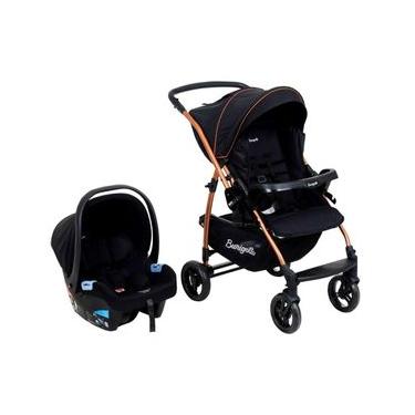 Imagem de Travel System Burigotto Carrinho De Bebê Rio 22 Com Bebê Conforto Materna Preto Cobre
