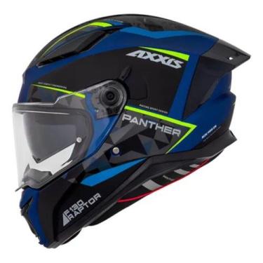 Imagem de Capacete Axxis Panther SV Raptor Azul com Preto Fosco, 56, Azul com Pr