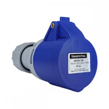 Imagem de Acoplamento Industrial Femea Tramontina 2 Polos+Terra 220V. A 250V. 16