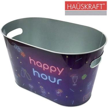 Imagem de champanheira / balde de gelo de metal oval happy hour hauskraft 10l