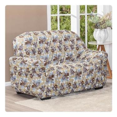 Imagem de Capa Para Sofá Avulsa King Elasticada 2 Lugares Estampada - Lenharo En