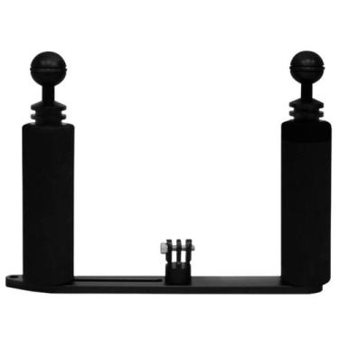Imagem de suporte duplo bigblue para refletores e lanternas com adaptador gopro