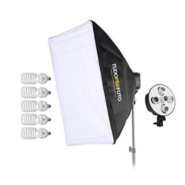Imagem de Kit Softbox 50x70 Profissional + 5 Lâmpadas Frias 135w - 110v