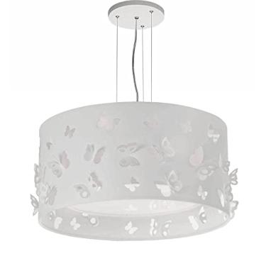 Imagem de LUSTRE INFANTIL PENDENTE BORBOLETAS DUPLO - BRANCO 30X16