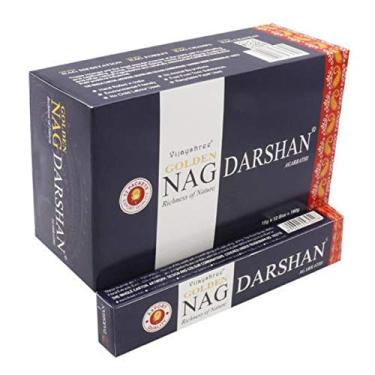 Imagem de Caixa de Vijayshree Incenso Golden Nag Darshan com 12 caixas de 15 Varetas