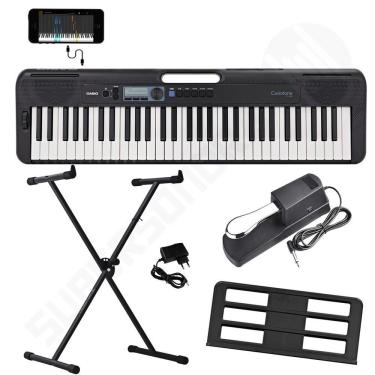 Imagem de Kit Teclado Musical CASIOTONE CT-S300 Preto APP Chordana Play + Suporte em X + Pedal Sustain
