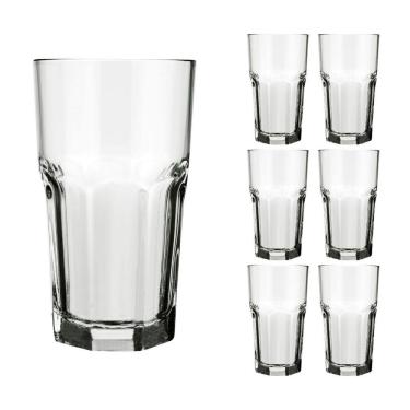 Imagem de Jogo 6 Copos 340ml Vidro Bristol Suco Drinks Transparente