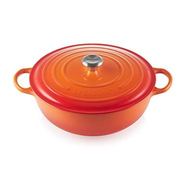 Imagem de Le Creuset Panela Marmita Gourmet 32 cm Ferro Fundido Esmaltado Signature Laranja