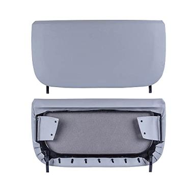 Imagem de Hacreyatu Capa de bolso para banco traseiro para encosto capa de painel de assento compatível com B-MW Série 5 F18 G7 F07 Série 7 F02 (cinza)