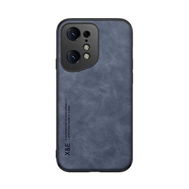 Imagem de Kepuch Silklike Capa para Oppo Find X5 - Case Placa de Metal Embutida para Oppo Find X5 - Azul
