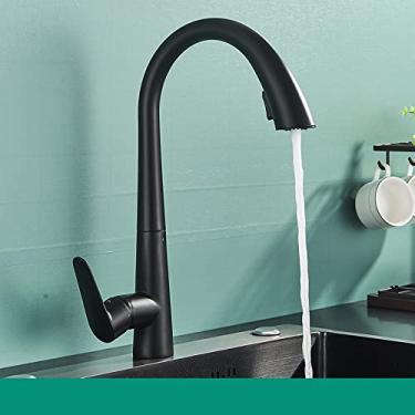 Imagem de Torneira de cozinha branca, alça única, torneira misturadora removível, torneiras de água quente e fria, montada no convés, 360 rotações, duas funções, guindaste, 6, china