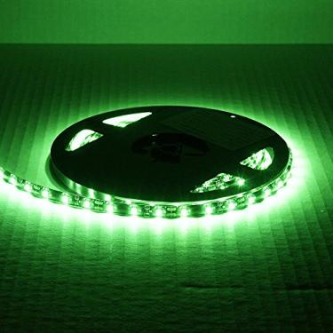 Imagem de SOCAL-LED 5 M 16,4 pés Faixa de LED Verde flexível High Power Bright 300 SMD 5050 com fita dupla face, IP65 à prova d'água, cortável, PCB preto