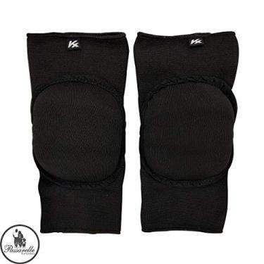 Imagem de Joelheira Para Vôlei Kanxa Linha Elástica Segurança Esportes Têxtil Poliéster 1283 - Preto