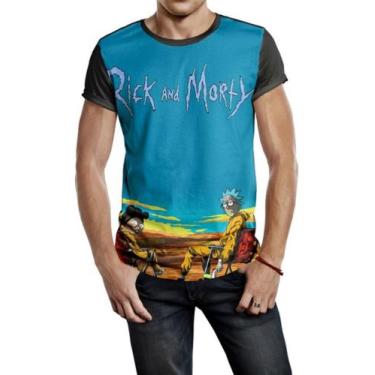 Imagem de Camiseta Masculina Rick And Morty Breaking Bad Ref:605 - Smoke