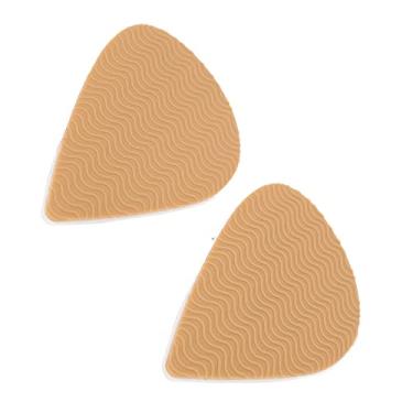 Imagem de Adesivo antiderrapante com suporte para os pés, almofada absorvente de ruído e choque, adesivo autoadesivo para a sola, 2 peças com sola pontiaguda para os pés esportivos (Cáqui)
