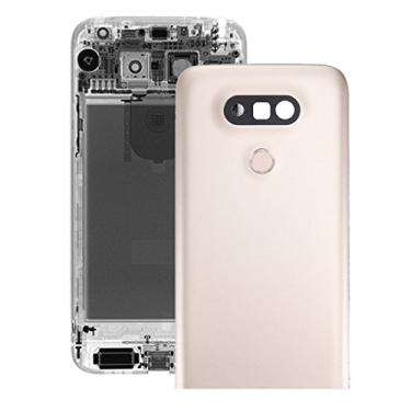Imagem de HUANGYUNCHAO Acessórios telefônicos Capa traseira de metal com lente de câmera traseira e botão de impressão digital para LG G5 Substituição do telefone celular