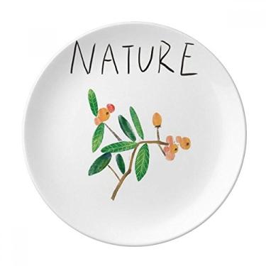 Imagem de DIYthinker Prato de pintura natural ilha porcelana salver talheres prato de jantar