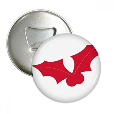 Imagem de Emblema multifuncional com ímã de geladeira, folha de Natal, festival, abridor de garrafas