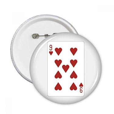 Imagem de Coração, 9 baralhos, padrão, broches, broches, emblema, acessórios, decoração, 5 peças