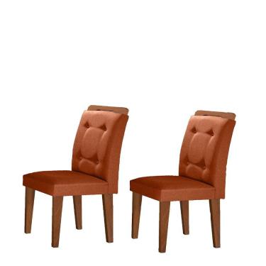 Imagem de Conjunto com 2 Cadeiras Imperatriz Veludo Cobre Rufato
