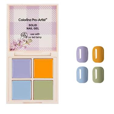 Imagem de Verniz para gel sólido, Mini verniz gel, Esmalte sólido 4 cores para mulheres, gel unha creme brilhante para arte natal iniciante Purble