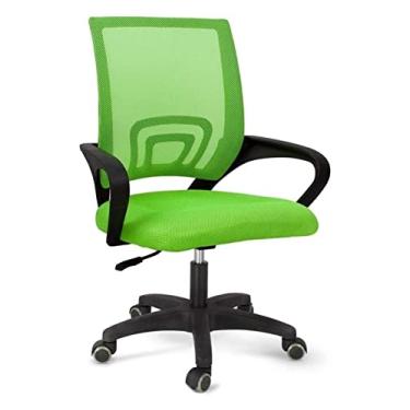 Imagem de cadeira de escritório Cadeira giratória ergonômica Malha Cadeira de escritório de couro com encosto alto Cadeira giratória Cadeira de trabalho Cadeira de jogo Cadeira (cor: verde) needed