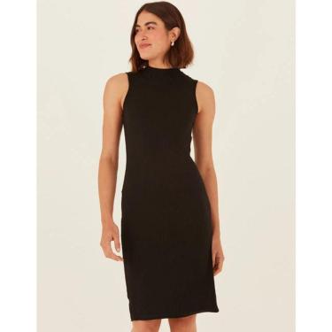 Imagem de Vestido Manga Curta Canelado Viscose Malwee Ref. 102421