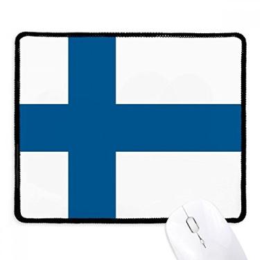 Imagem de Mousepad com a bandeira nacional da Finlândia e a Europa, tapete de borracha para jogos
