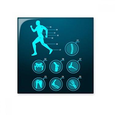 Imagem de Estrutura óssea ilustração humana azulejo de cerâmica brilhante decalque vitrificado pedra adornada