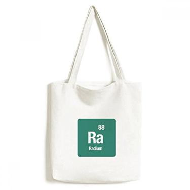 Imagem de Ra Radium Bolsa de Lona com Elemento Químico Ciência Bolsa de Compras Casual Bolsa