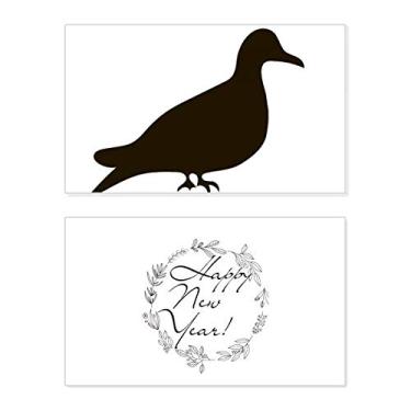 Imagem de Portrayal Black Pigeon Animal Year Festival Greeting Card Bless Message Present