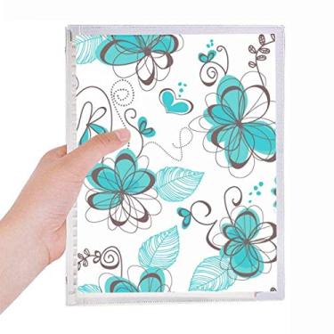 Imagem de Caderno de plantas de água-marinha, arte moderna, agenda de folhas soltas recarregável