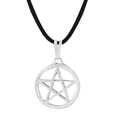 Imagem de Colar Pentagrama com aro 17mm - Sunshine Cristais Cor:Prata